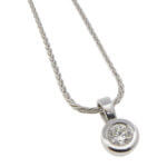 Atelier Christian wit gouden hanger met diamant