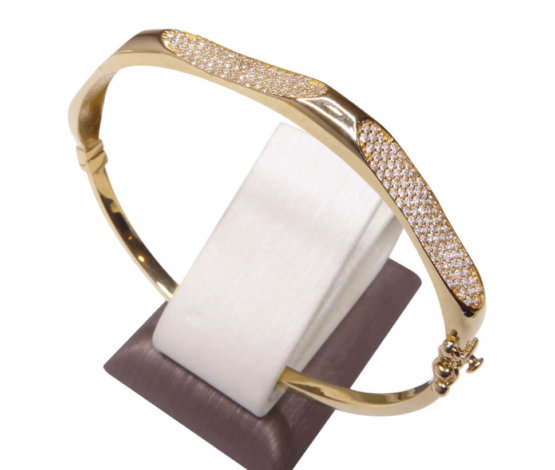 Geel gouden zirkonia armband