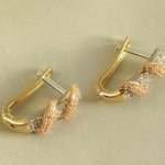 Tricolor zirkonia oorbellen