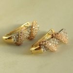 Tricolor zirkonia oorbellen