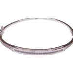 Wit gouden 14 karaat armband met zirkonia