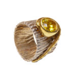 Zilveren ring met citrien