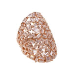Zilveren rose ring met zirkonia