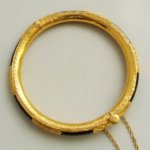23 karaat gouden armband met onyx