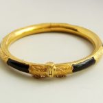 23 karaat gouden armband met onyx