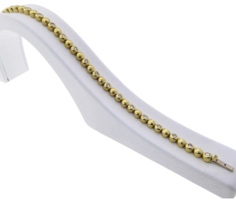 TINGN Zilveren gouden tennisarmband voor dames, 14K vergulde tennisarmband, elegante cubic zirkonia-armband, klassiek, 3 mm, rond, geslepen, armband, sieraden, kerstcadeau voor vrouwen, dames en
