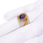 Zilveren amethyst ring met zirkonia