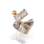 Zilveren citrien ring
