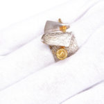 Zilveren citrien ring
