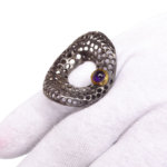 Zilveren ring met amethyst