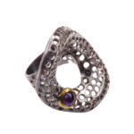 Zilveren ring met amethyst