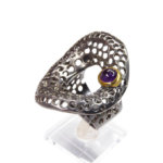 Zilveren ring met amethyst