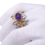 Zilveren ring met amethyst en zirkonia
