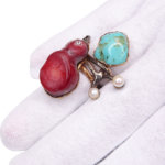 Zilveren ring met edelstenen