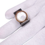 Zilveren ring met parel