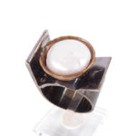 Zilveren ring met parel