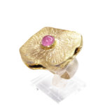 Zilveren ring met rode toermalijn