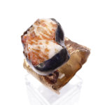 Zilveren ring met ruwe grossulaar