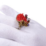 Zilveren ring met sponskoraal