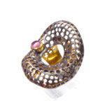 Zilveren ring met toermalijn