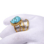 Zilveren ring met turkoois