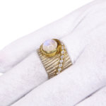 Zilveren ring met witte kwarts