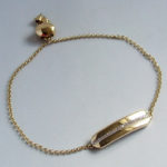 Geel gouden armband met zirkonia