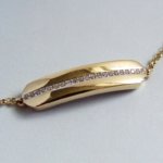 Geel gouden armband met zirkonia