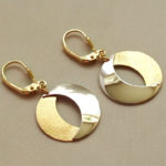 14 karaat bicolor gouden oorbellen