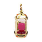 Geel gouden emaille auto hanger