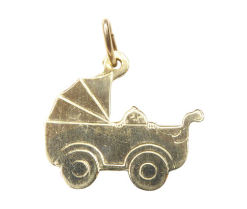 Gouden babywagen hanger