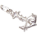 Wit gouden anker hanger