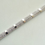 14 karaat wit gouden zirkonia armband