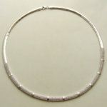 14 karaat wit gouden zirkonia collier