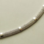 14 karaat wit gouden zirkonia collier