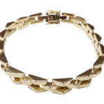 14 karaat geel gouden gourmette armband