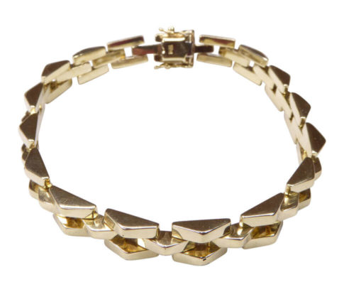 14 karaat geel gouden gourmette armband