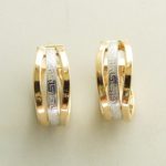 Christian 14 karaat bicolor oorbellen