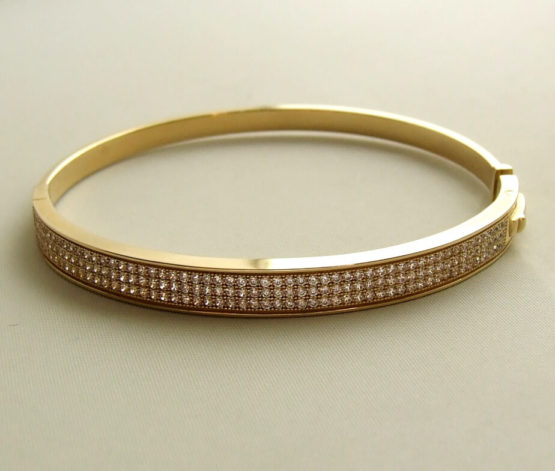 Geel gouden zirkonia slavenarmband