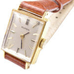 Gouden Buren horloge met leren band