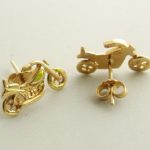 Gouden motor oorbellen