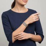 Zilveren klemarmband geweven