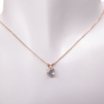 14 karaat rosé ketting solitaire