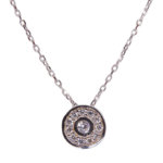 14 karaat wit gouden ketting rozet