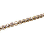 14 karaats gouden tennisarmband met zirkonia