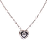14 karaat wit gouden ketting hart