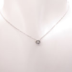 14 karaat wit gouden ketting hart