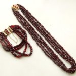 Geel gouden granaten collier en armband