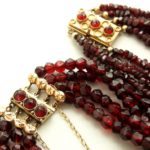 Geel gouden granaten collier en armband