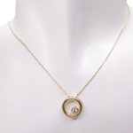 Geel gouden ketting met cirkel hanger